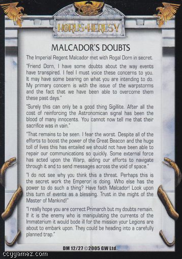 Malcadors Doubts
